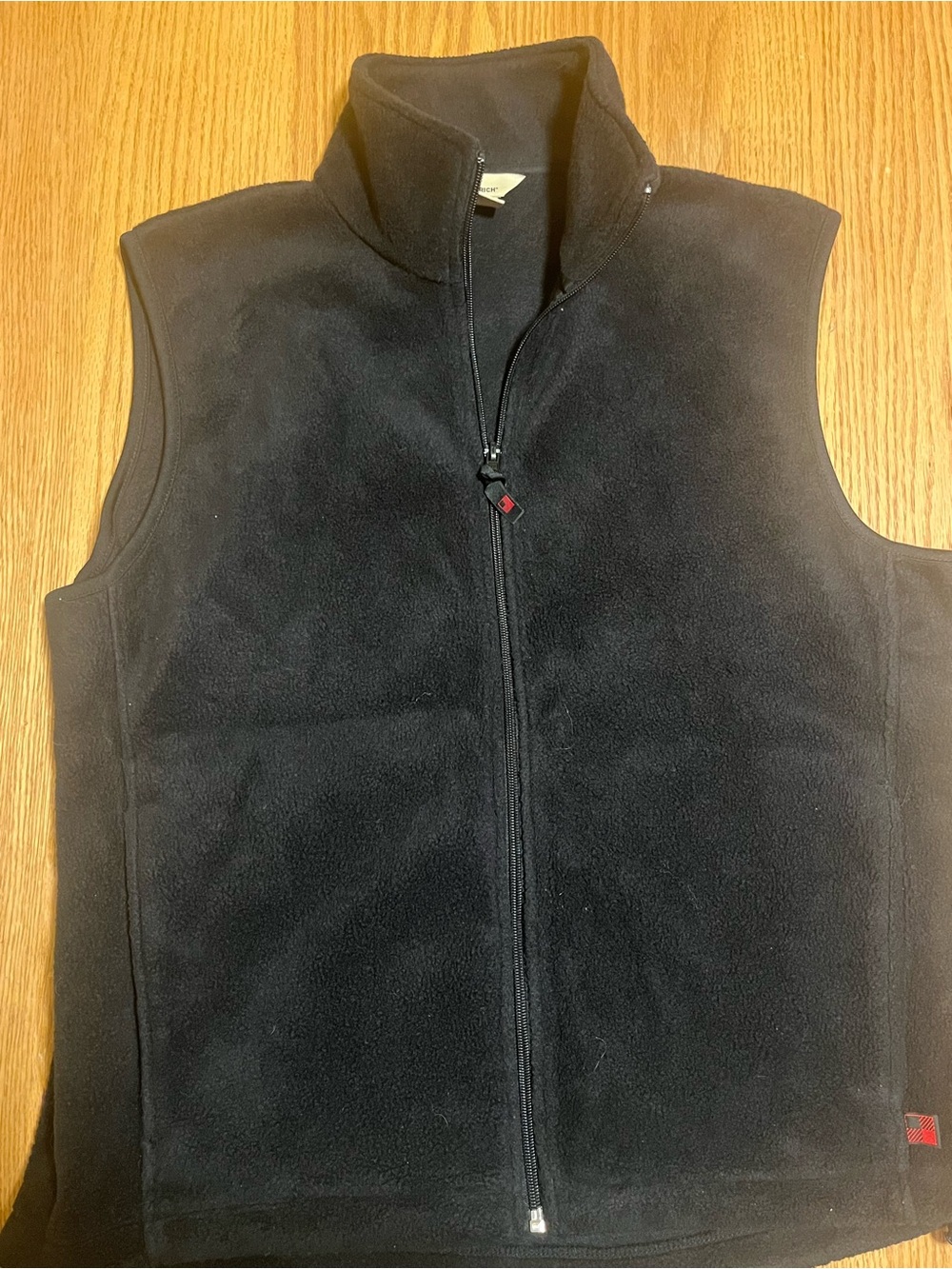 Woolrich Fleece Vest Mens Medium Black Full Zip Outdoor Hiking Gorpcore